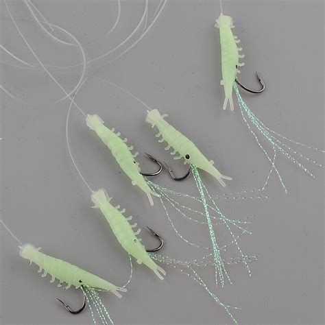 Fishing Lure Set Glow Dark Luminous Shrimp Bait Jigs Lure Lures Set