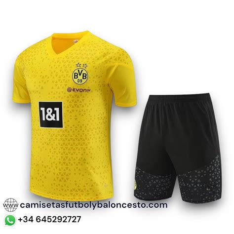 Conjunto Borussia Dortmund 2023 2024 Local Entrenamiento Camisetas