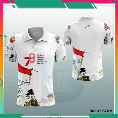 Kaos Polo Shirt Pria Hut Ri Ke Th Dirgahayu Kemerdekaan Indonesia