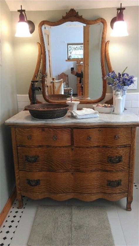 Bathroom Vanities From Old Dressers Repurpose A Dresser Into A