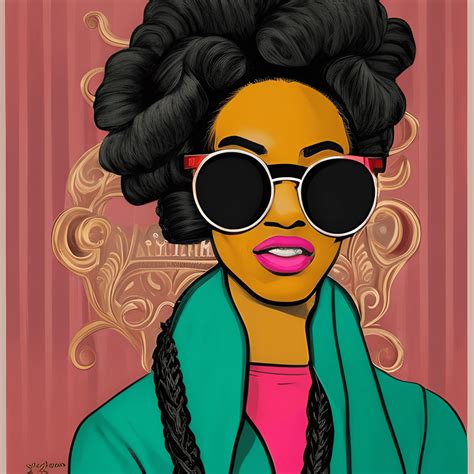 1900s Classy Painting Comic Style Pop Art Black Girl Creative Fabrica