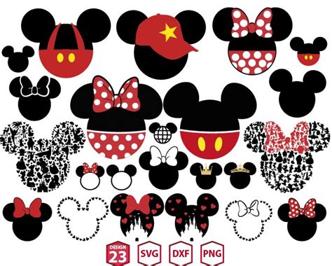 Mickey Minnie Heads Collection Svg Bundle Upp1274 Upplop Graphics