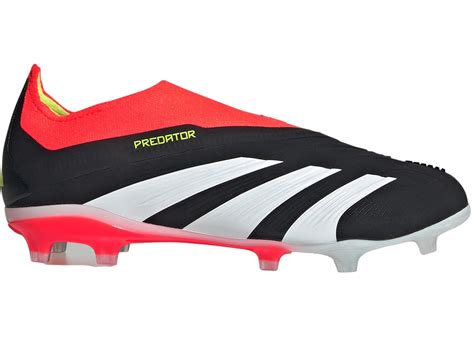 adidas Predator 24+ Laceless FG Core Black Cloud White Solar Red (GS ...