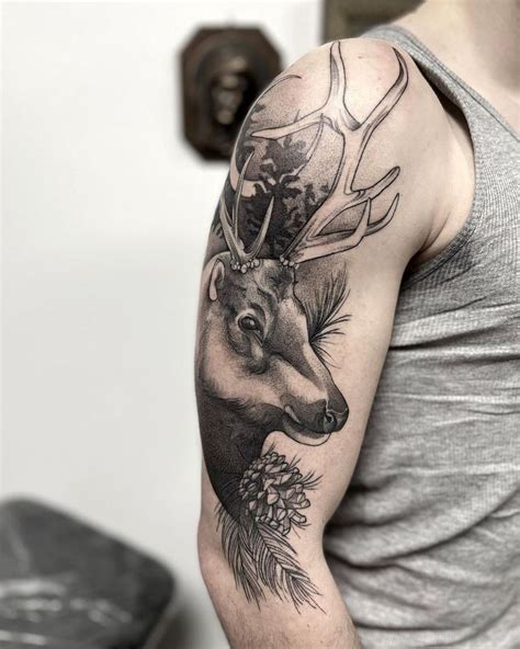 Elk Tattoo, elk tattoo ideas, geometric elk tattoo, simple elk tattoo ...