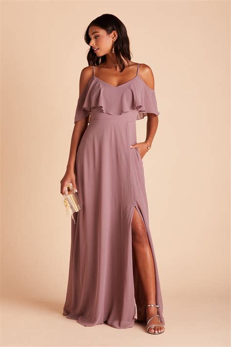 Jane Convertible Chiffon Bridesmaid Dress In Dark Mauve Birdy Grey