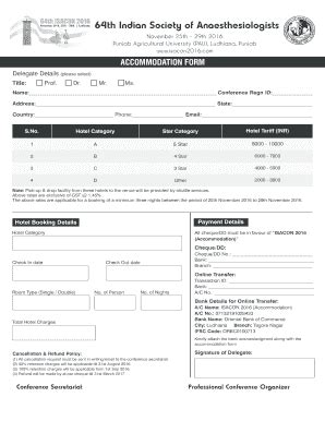 Fillable Online Accommodation Form Cdr Fax Email Print Pdffiller