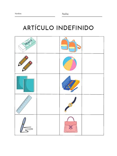 Artículo Indefinido Pdf