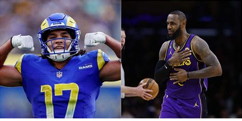 Watch: NFL's Puka Nacua finds entertainment in watching LeBron James highlights while girlfriend ...