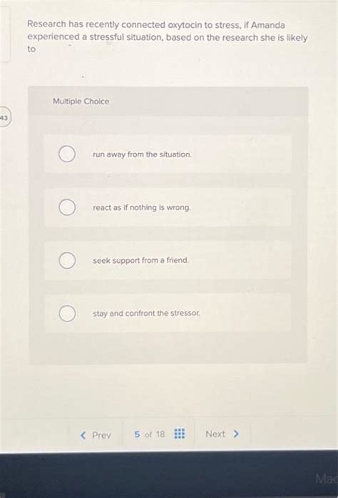 Solved Research has recently connected oxytocin to stress, | Chegg.com