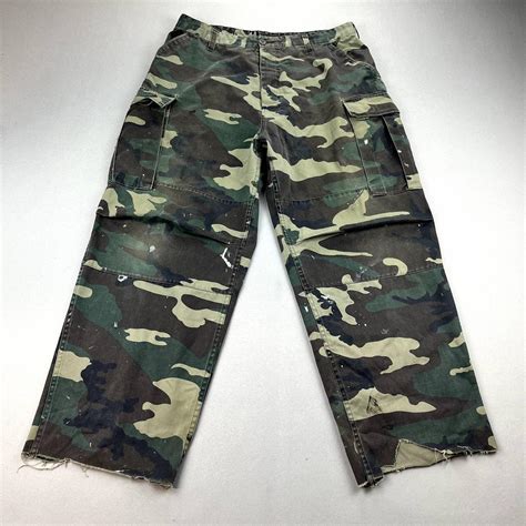 Camo Cargo Pants Mens 3XL 38 Green Brown Straight... - Depop