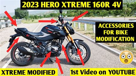 2023 HERO Xtreme 160R 4V Accessories for Bike Modification 😍| Xtreme 160R Modified 🔥| JD Vlogs ...