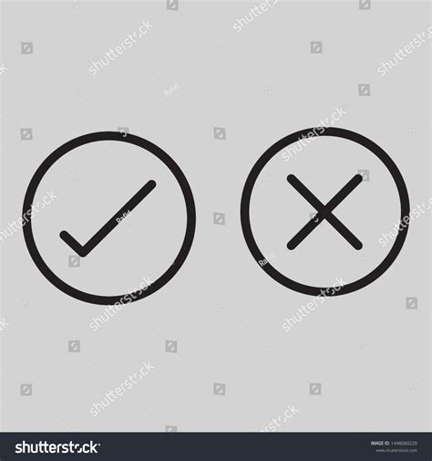 Check Mark Wrong Mark Icons Eps Stock Vector Royalty Free 1448680220