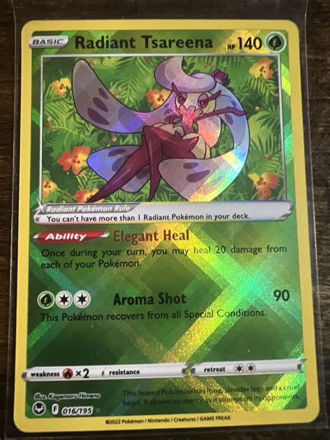 Pokémon TCG Radiant Tsareena Silver Tempest 016 195 Holo Radiant Rare