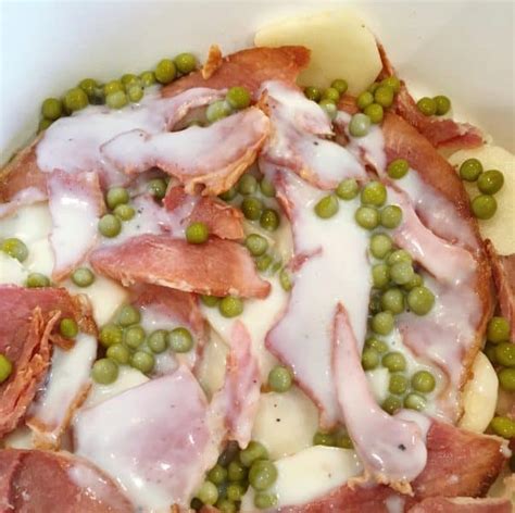 Creamy Ham Pea And Potato Casserole Norines Nest