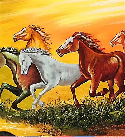 Seven Horses Painting at PaintingValley.com | Explore collection of ...