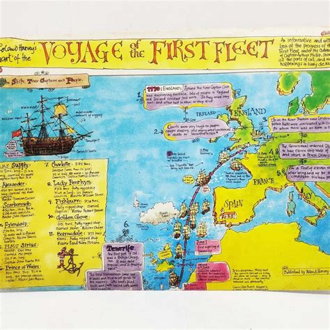 Voyage Of The First Fleet Map In Decorative Envelope-1567432(s)