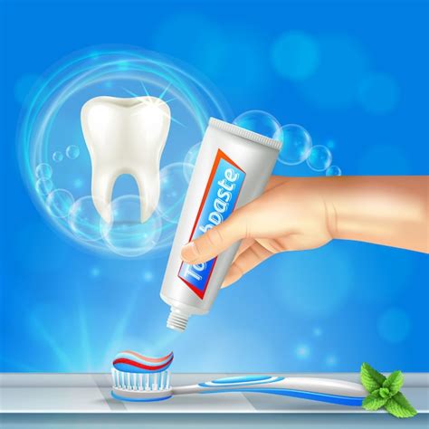 Free Vector Preventive Dentistry Oral Care Realistic Composition With