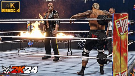 Wwe 2k24 Final Boss The Rock Vs Solo Sikoa No Holds Barred Match