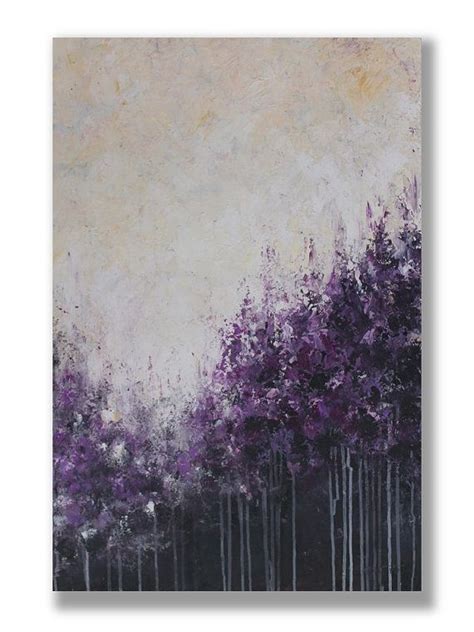 Purple Forest Original Acrylic Painting Art Abstract By Mgotovac