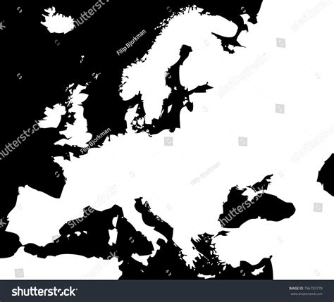 Vektor Stok High Detailed Vector Map Europe Tanpa Royalti 796755778