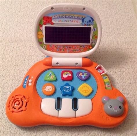 Vtech Pink Babys Light Up Laptop Kids Electronic Educational Learning