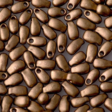 Ldp 2006 3x55mm Long Drop Miyuki Beads Matte Metallic Dark Bronze Goody Beads