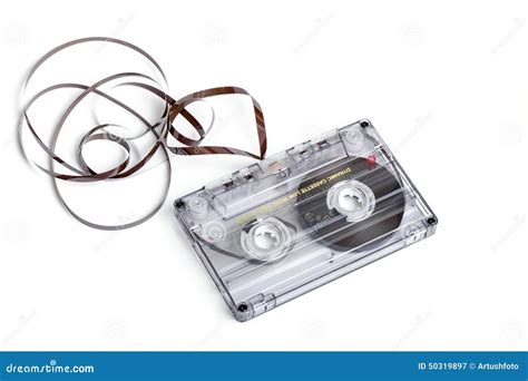 Close Up Of Vintage Audio Tape Cassette Stock Image Image Of