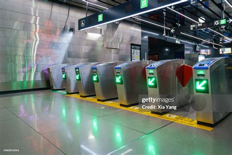 Automatic Fare Gate In Subway High Res Stock Photo Getty Images