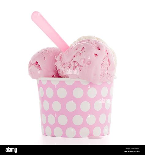 Ice Cream Scoop In Paper Cup Stock Photo Alamy