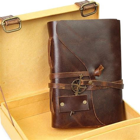 Vintage Leather Notebook Only 4 X6 10x15 25 Cm Small Antique