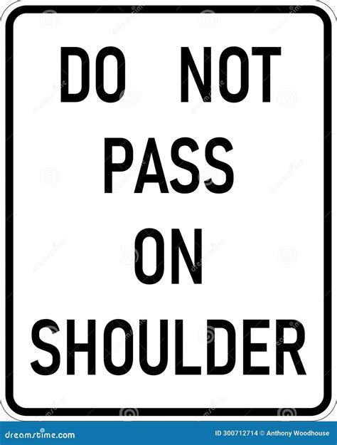 Vector Graphic Of A Usa Do Not Pass On Shoulder Mutcd Highway Sign It Consists Of The Wording