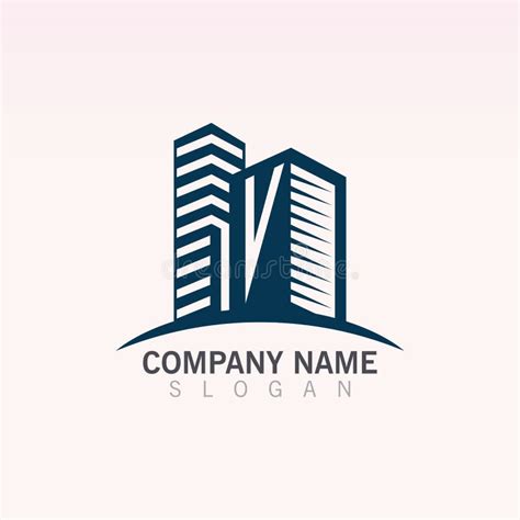 Building Creative Construction Logo Design Vector Template Stock Vector