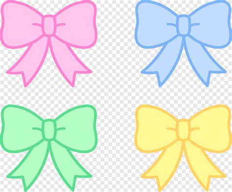 Ribbon Pastel Cute Bow Leaf Symmetry Png Pngegg