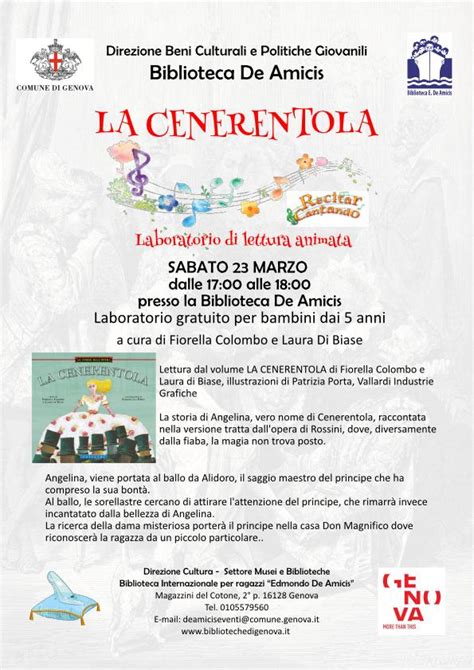 La Cenerentola Alla Biblioteca De Amicis Di Genova Lettura Animata Per