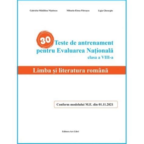 Limba Si Literatura Romana Teste De Antrenament Pentru Evaluarea