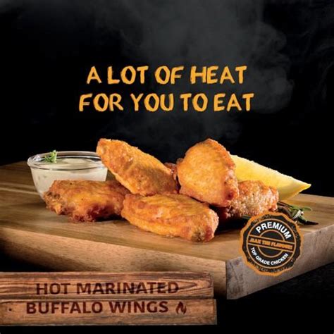 Hot Buffalo Chicken Wings 5X1KG Lynas Foodservice