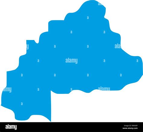 Map Of Burkina Faso Silhouette Of Map Of Burkina Faso Vector