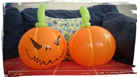 Calabaza Con Globos Para Halloween Youtube