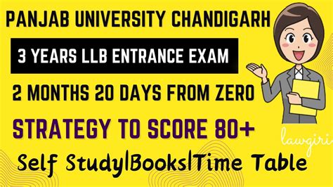 Pu Llb Year Entrance Exam Preparation Strategy Punjab University