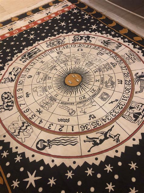 Indian Zodiac Astrology Horoscope Signs Sun Bedsheet Throw Etsy