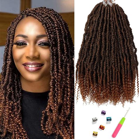 Buy 6 Packs Bomb Twist Crochet Hair 18 Inch Spring Twist Crochet Braids ...