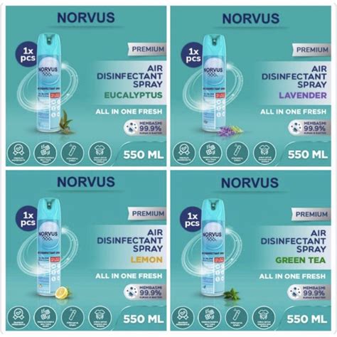 Jual Norvus Air Disinfectant Spray Aerosol 550ml Spray Disinfectant