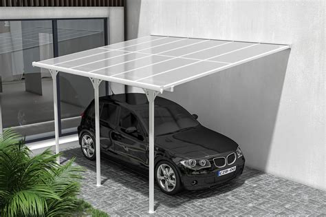 Pergola Carport Adoss E M Kleo X M Aluminium Blanc Leroy Merlin