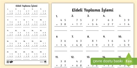 Eldeli Toplama Lemi Etkinlik Sayfas Twinkl