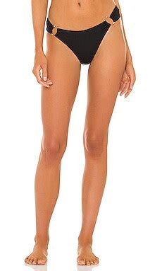 Revel Rey Cora Bikini Bottom In Black Snake Texture REVOLVE