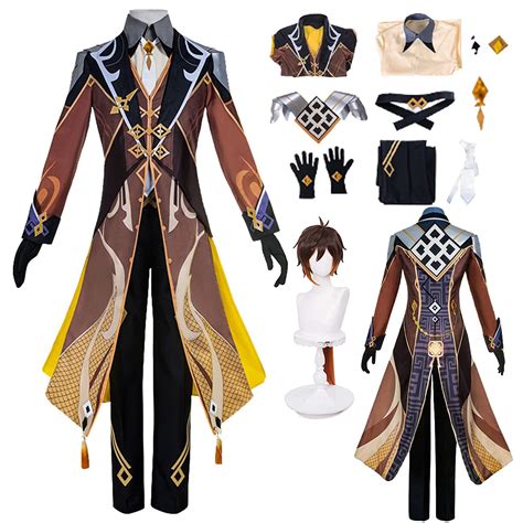 Buy QMJHHW Genshin Impact Zhongli Cosplay Costume Full Set Zhongli Role