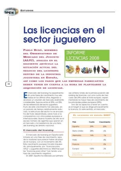 Las Licencias En El Sector Juguetero Licencias Actualidad