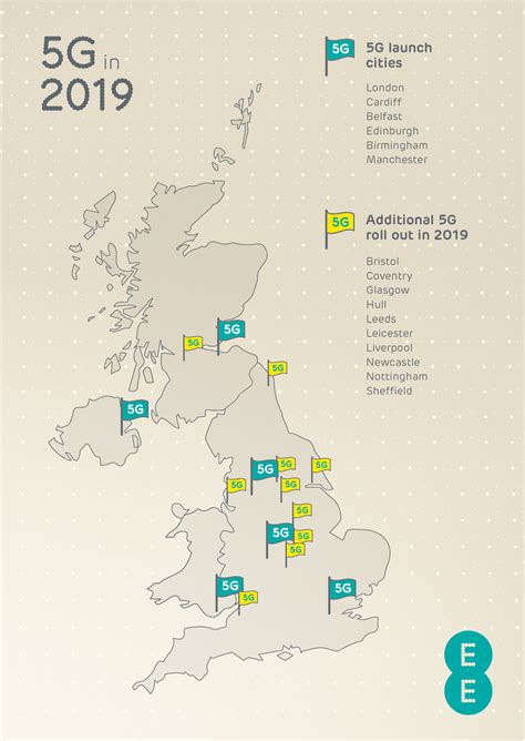 These are the first 16 cities in the U.K. where EE will bring 5G