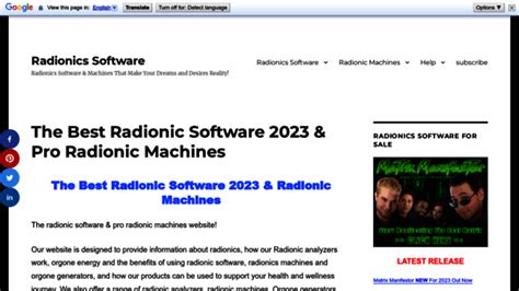 Best Radionics Software For Any Radionics machine .... Updates by ...