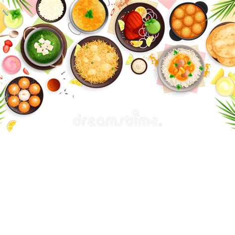 Indian Cuisine Menu Black Board Poster Stock Vector Illustration Of